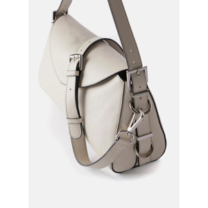 Mint Velvet Cream Leather Shoulder Bag